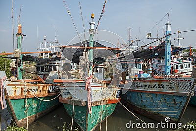 THAILAND PHETBURI GULF OF THAILAND FISHING Editorial Stock Photo