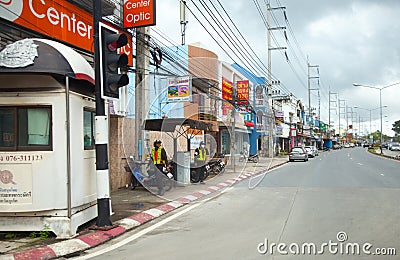 Thailand. Phuket street. Editorial only. Editorial Stock Photo