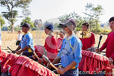 Thailand traditional musician band playing folk music Editorial Stock Photo