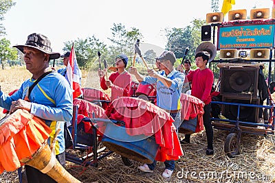 Thailand traditional musician band playing folk music Editorial Stock Photo