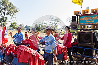 Thailand traditional musician band playing folk music Editorial Stock Photo