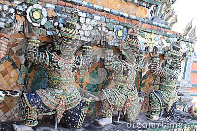 Thailand travel Culture wat arun Stock Photo