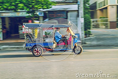 Thailand urban street view. Editorial Stock Photo