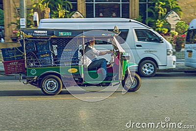 Thailand urban street view. Editorial Stock Photo