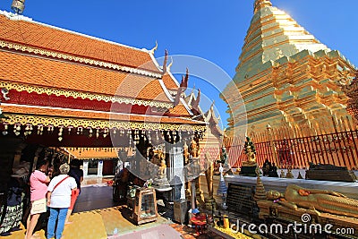Thailand Wat Phra That Doi Suthep in Chiang Mai Editorial Stock Photo