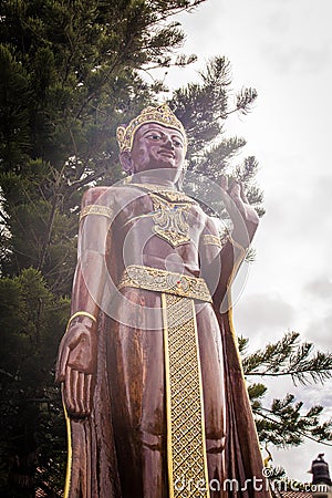 Thailande Chiang-Mai buddha gold or Stock Photo