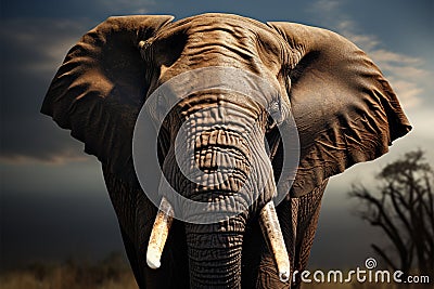 Thailands iconic elephant, revered for its power and elegance Stock Photo