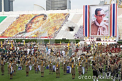 Parade of Scouts National Foundation Day. Editorial Stock Photo