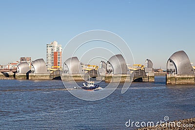 Thames Barrier, London. Editorial Stock Photo