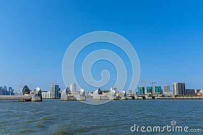 Thames Barrier in London Editorial Stock Photo