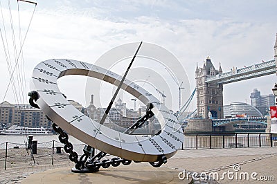 Thames Sun Dial Stock Photo