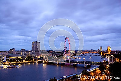 Thames View Eastwards. Beautiful view Editorial Stock Photo