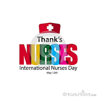 Thanks Nurses Vector Template Design Illustration Vector Illustration