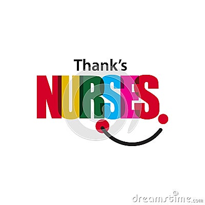 Thanks Nurses Vector Template Design Illustration Vector Illustration