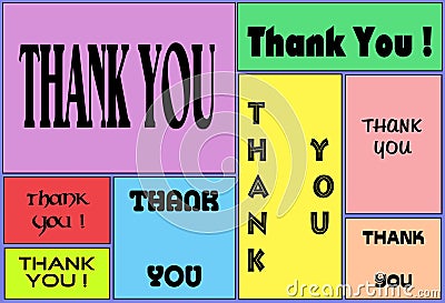 A thank you appreciation electronic card for sending Cartoon Illustration