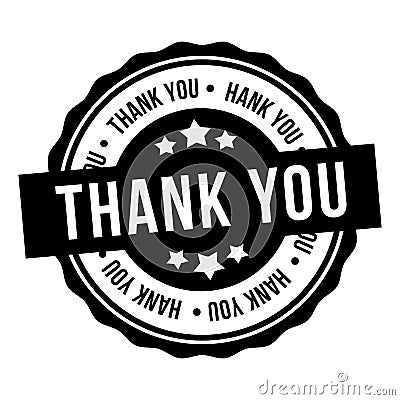 Thank You Badge. Eps10 Vector Stamp Vector Illustration