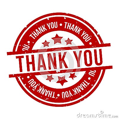 Thank You Badge. Eps10 Vector Stamp Vector Illustration