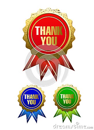 Thank you badge Vector Illustration