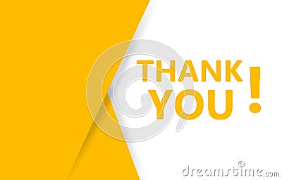 Thank you banner vector with copy space for business, marketing, flyers, bunners, presentations and posters. illustration Vector Illustration