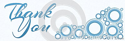 Thank You Blue Ring Banner Stock Photo