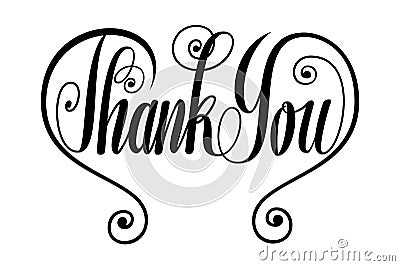 Thank You Butterfly Lettering SVG Stock Photo