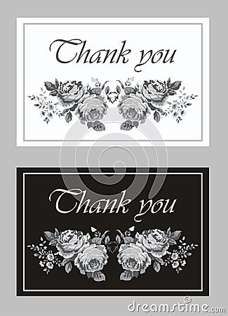 Thank you card Vector Illustration