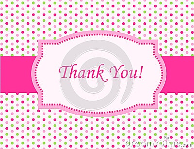Thank you card Vector Illustration