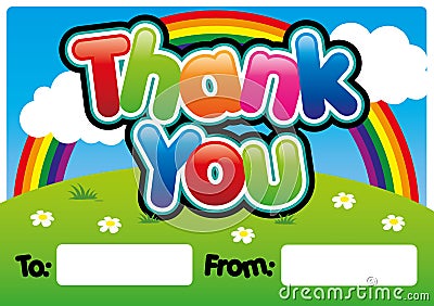 Thank you card Vector Illustration