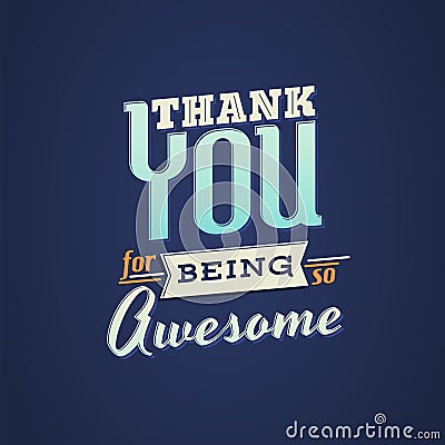 Thank You Card Vector Illustration