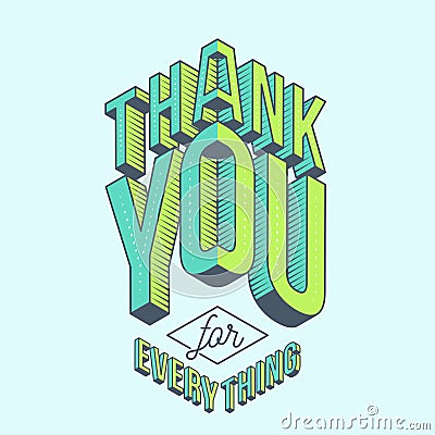 Thank You Card Vector Illustration