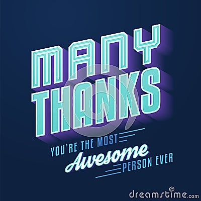 Thank You Card Vector Illustration