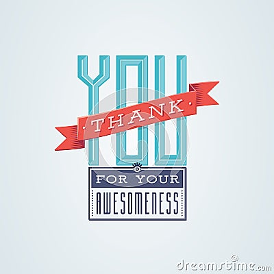 Thank You Card Vector Illustration