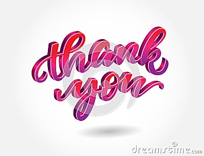 Thank you card Vector Illustration