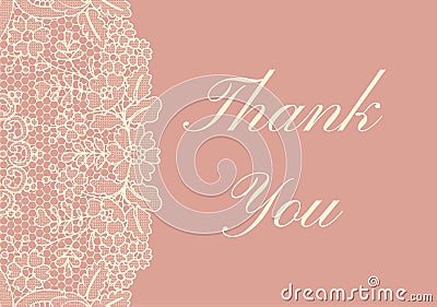 Thank you card Vector Illustration