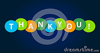 Thank You Circle Sign Stock Photo