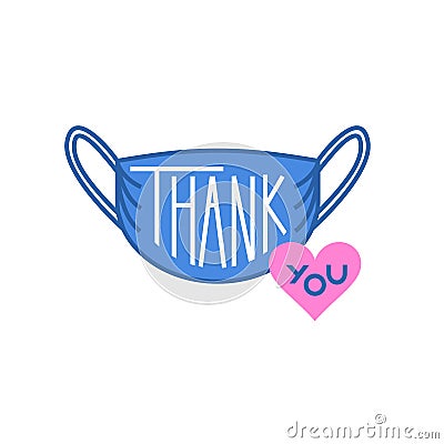 Thank you doctor and nurses Vector Illustration