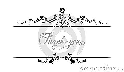 Thank you frame Vector Illustration