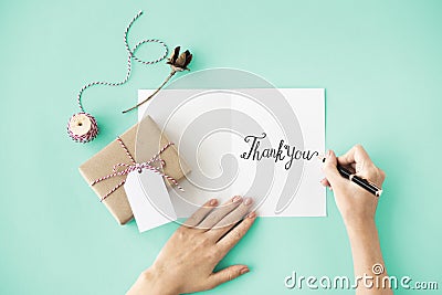 Thank You Gratitude Marci Gracias Danke Concept Stock Photo