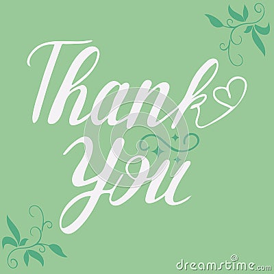 Thank You handwritten vector illustration, dark brush pen lettering isolated on white background. Vector eps Vector Illustration