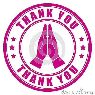 Thank you hindu sign Vector Illustration