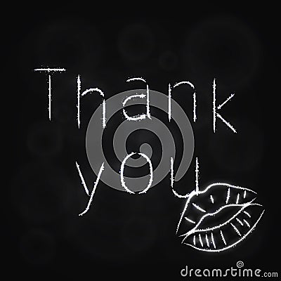 Thank you silhouette of lights Vector Illustration