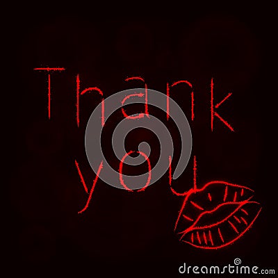 Thank you silhouette of lights Vector Illustration