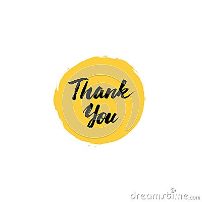 Thank you letterng badge vector Vector Illustration