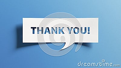 Thank you message for card, presentation, business. Expressing gratitude, acknowledgment and appreciation. Minimalist abstract Stock Photo