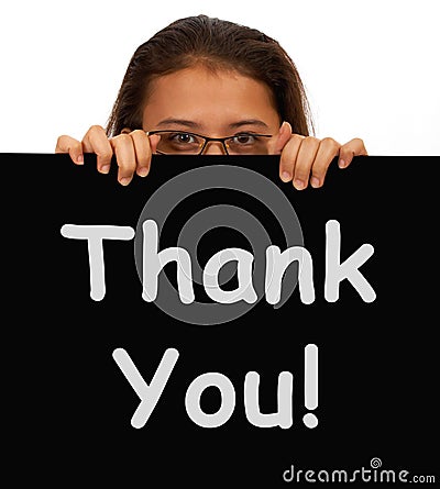 Thank You Message To Show Gratitude Stock Photo