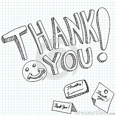 Thank You Messages Vector Illustration