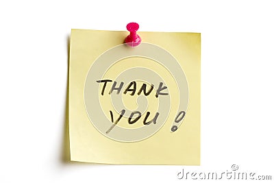 Thank you note Stock Photo