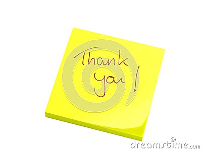 Thank you note Stock Photo