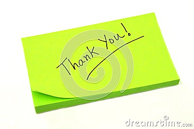 Thank you note Stock Photo