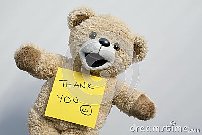 THANK YOU NOTE Stock Photo